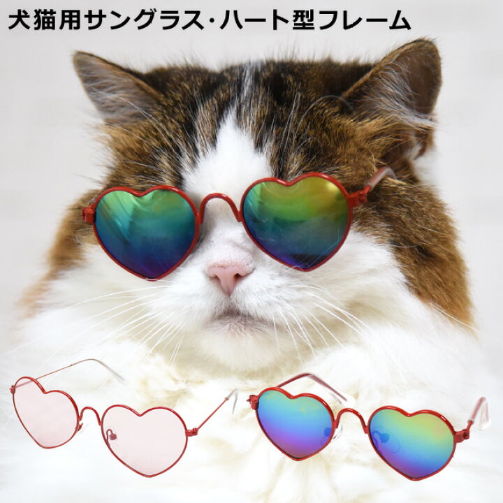 楽天市場 犬猫用 D Cサングラス ハートピンク ハートレインボー 猫用品のゴロにゃん 楽天市場店 楽天市場 犬猫用 D Cサングラス ハートピンク ハートレインボー 猫用品のゴロにゃん 楽天市場店