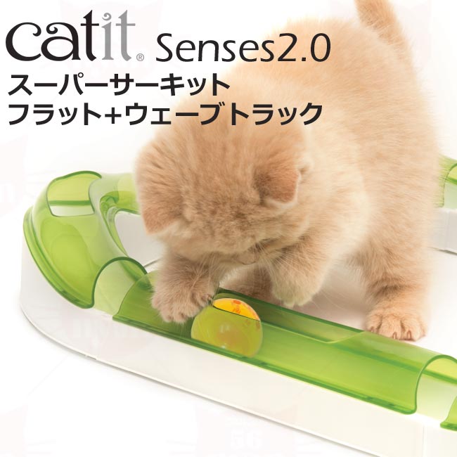 自由なレイアウトが可能 猫ちゃんのハンターとしての本能を刺激するかくれんぼデザイン 限定タイムセール GEX Catit キャットイット Senses2.0 猫用おもちゃ スーパーサーキット 25855 it Cat [並行輸入品]