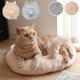 【セール対象品】猫型ラウンドベッド 猫耳・シッポ付き ネコけつベッド 猫用 ペット用 秋冬ベッド 保温アルミシート 節電対策 洗える キャティーマン