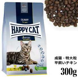 HAPPY CAT ハッピーキャット カリナリー 成猫用 ファームポルトリー(平飼いチキン / 特大粒) 300g (40422) (旧スプリーム ラージブリード) ドライフード