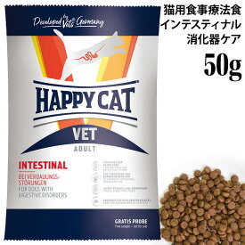 ハッピーキャット VET インテスティナル (消化器ケア) お試しサイズ 50g (53125) HAPPY CAT ドライフード 猫用療法食 胃腸ケア グルテンフリー サンプル