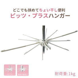 【今だけ白靴下1足プレゼント】どこでも挟めてちょい干し便利【ピッツプラスハンガー】 部屋干し 洗濯 コンパクト 角ハンガー 強力クリップ コンパクト 小物 収納