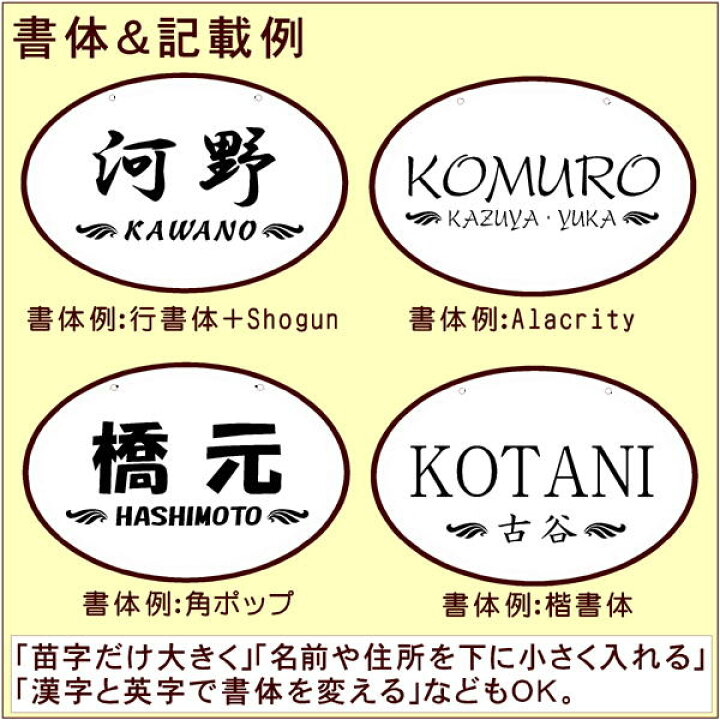 楽天市場】吊り下げ表札・だ円(M)・羽根 : ごえんだま