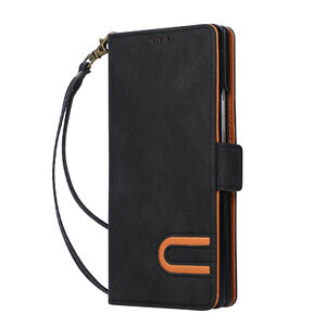 Galaxy Z Fold8 Ultra �P�[�X �ϏՌ� �J�o�[ �܂肽���݌^ �X�g���b�v�t�� �蒠�^PU���U�[�P�[�X PU���U�[ + �v���X�`�b�N �X�^���h�@�\ �J�[�h���[�t�� Samsung �T���X�� �M�����N�V�[ �t�H�[���h8 �E