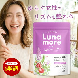 チェストツリー サプリ 40mg 1袋30日分 ルナモア ハーブ 和漢 鉄分 葉酸 栄養機能食品 日本製 〈 PMS 生理前 生理 妊活 イライラ 治療薬ではありません 〉チェストベリー フェムケア 女性 サプリメント