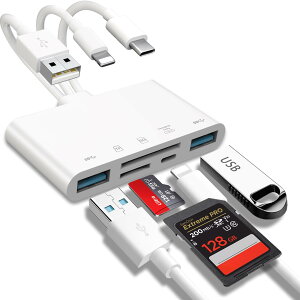 5 in 1̃[J[hǂݎ/USB OTGA_v^/SDJ[hǂݎ/Phone/Padp/USB C/USB AfoCX/Micro SD/SDJ[hXbg/SD/Micro SD/SDHC/SDXC/MMCT|[g
