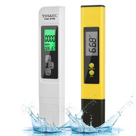 水質測定器 水質テスター 2本入り PH測定器 TDS測定器 水質検査 試験 PHメーターデジタルテスター 自動校正 水質検査キット