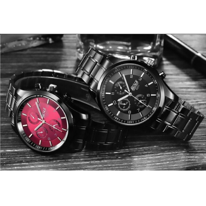 楽天市場 腕時計 メンズ メンズ腕時計 おしゃれ 男性用 ブラック ベルト 時計 安い 腕時計 見やすい Sutairu