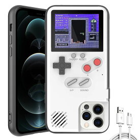 電話ケース レトロな3D Gameboy ケース iPhone用 36個の小さなゲーム、カラーディスプレイ 耐衝撃 ビデオゲーム フォンケース、電話保護ケース
