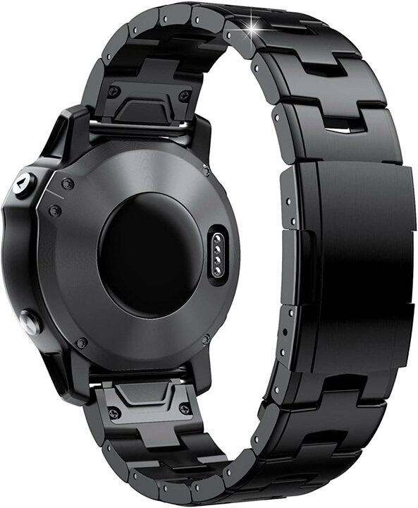 本日午前終了新品同様 抱き合わせ GARMIN純正 22mm QuickFit チタンバンド