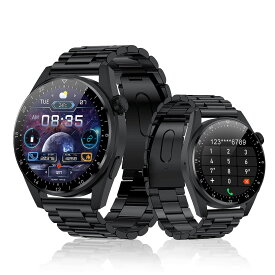 スマートウォッチ 通話 Bluetooth5.0 活動量計 IP68防水 smart watchスマートブレスレット 300mAh 長持ちバッテリー iPhone/Android対応 着信＆メッセージ通知 音楽再生 1.36インチ大画面 フルタッチクリーン