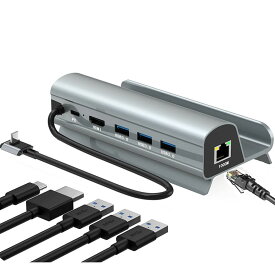 Steam Deck ドッキングステーション スチームデッキスタンド用ドッキングステーション 6-in-1 HDMI イーサネットポート付き ETHERNETインタフェース テレビ プロジェクター パソコン接続可能 急速充電