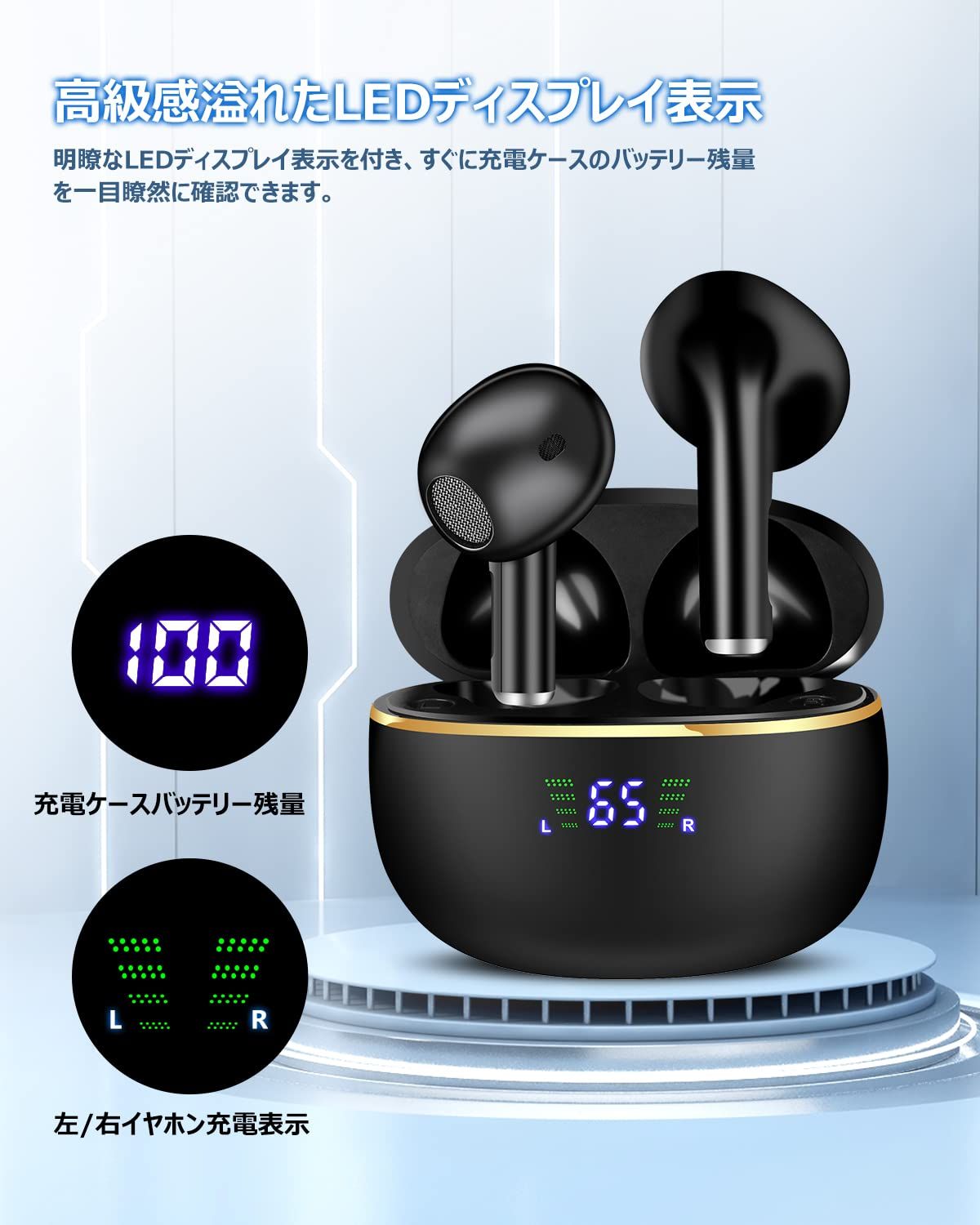 楽天市場】【2023新設計 蓋を開けて接続 Bluetooth5.3】ワイヤレス