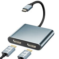 P5 レビュー特典 即納 USB Type-C HDMI 変換アダプタ/ケーブル 4K@60Hz 高画質 2画面/3画面出力 デュアル…