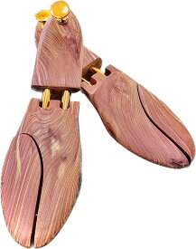 木製シューキーパー レッドシダー 靴ずれ防止 メンズ シューツリー アロマティック 調整可能 両足