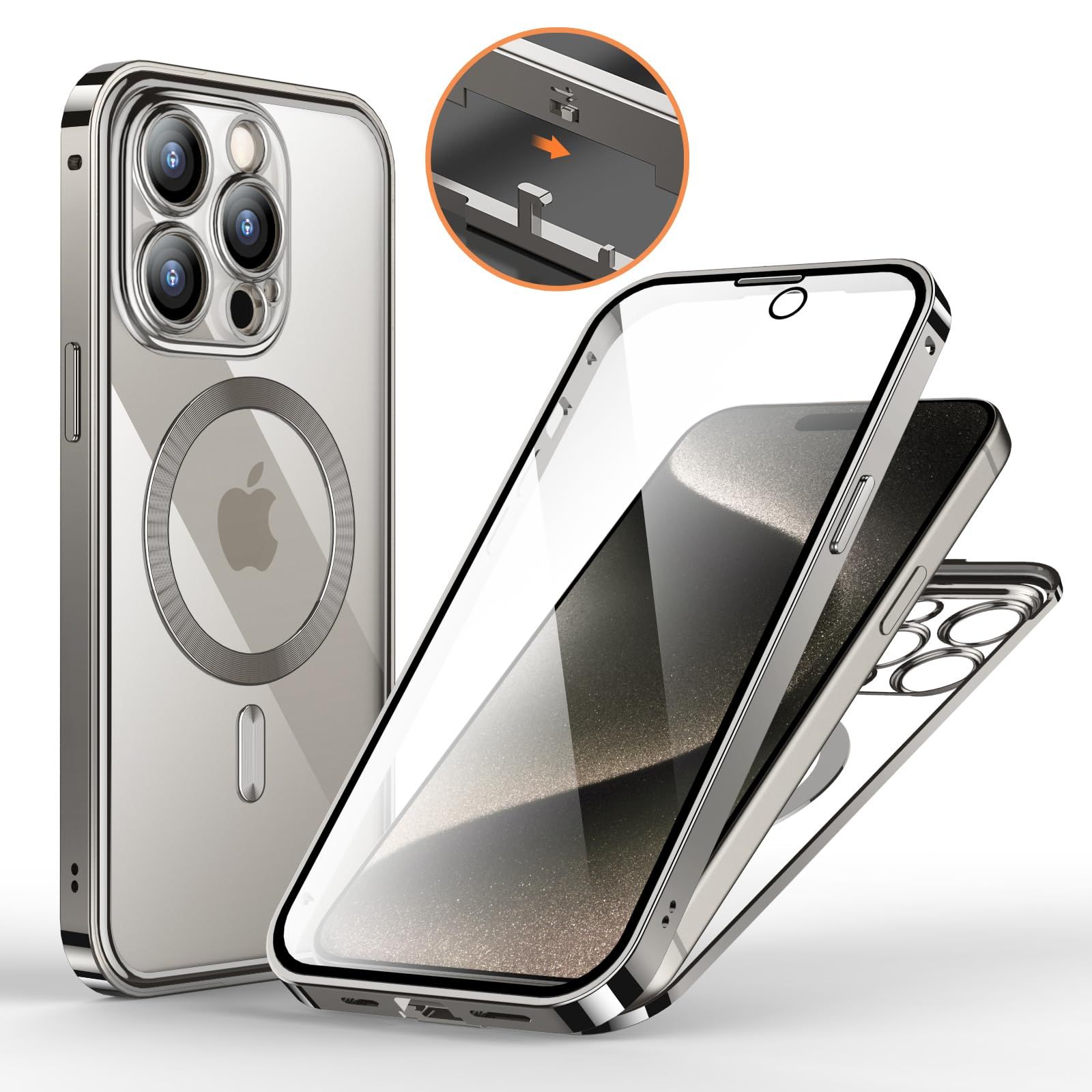楽天市場】iPhone 15 Pro Max 適用 両面 ケース アイフォン15プロ