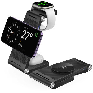 CX[d 3in1magsafe ܂ݎ }[d X^h ő20Wo u }Olbg[d ̃foCXɓKp iPhone 15 14 13 Pro Max Plus Pro Mini Galaxy S20/S10