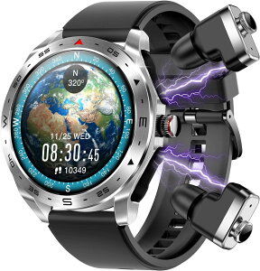 �����X�}�[�g�E�H�b�`+TWS�C���z��2-in-1�C1.52�C���`�ی^�S�����r���v�C�����v�C�����C���z��,Bluetooth5.0,�ʘb�@�\�t��,�d��,�ċz�P��,DIY�����ՁC����J�����[,���M�d�b�CLine�ʒm�Ciphone&�A���h