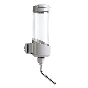 ウサギ 水飲み器 680ML 小動物用 ウォーターボトル ケージ用 ハムスター 給水器 水漏れ防止機能付き 取り付け 簡単 (グレー)