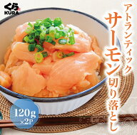 くら寿司 アトランティックサーモン切り落し 120g×2P サーモン 寿司 さけ 切落とし 簡単調理 時短 手軽 丼