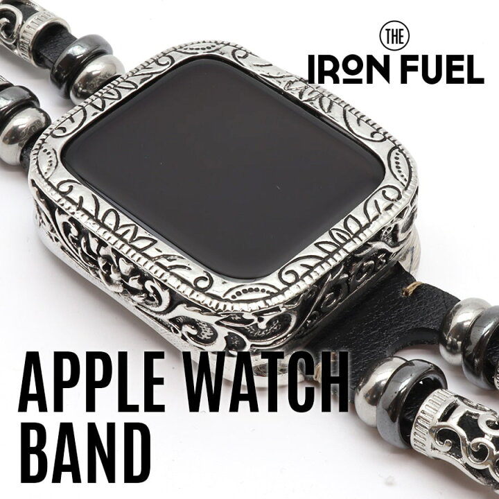 楽天市場 アップルウォッチバンド Apple Watch Band レトロ アメリカン ベルト バンド 腕時計 メンズ シルバー ステンレス アクセサリー ブレスレット トライバル かっこいい 42mm 44mm 619 Apartment
