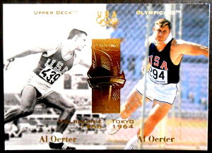 UPPER DECK OLYMPICARD�i�A�b�p�[�f�b�L�I�����s�b�N�J�[�h�jMELBOURNE 1956 Al Oerter TOKYO 1964 Evander Al Oerter