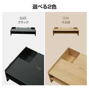 モニタースタンド モニター台 パソコン台 二段式 コンパクト 簡単組み立て 耐荷重5kg デスク整理 キーボード収納 卓上収納 小物入れ 勉? 仕事