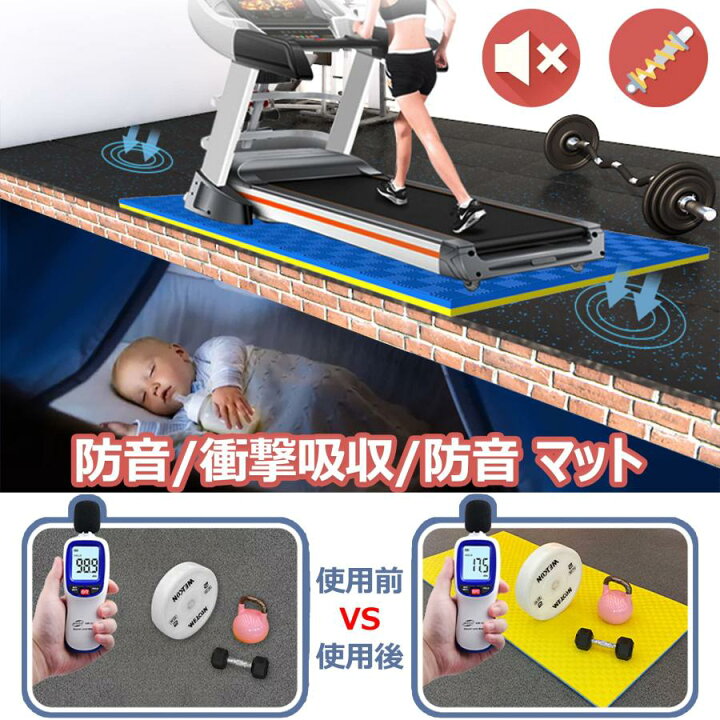 楽天市場】パッチワーク ルームランナー マット 防音 防振 ランニング 