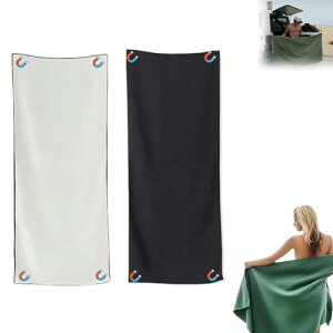 サーファー用マグネットタオル、オーバーサイズ 75インチ x 30インチ マグネットコーナー付きタオル、アウトドアマグネットバスタオル、