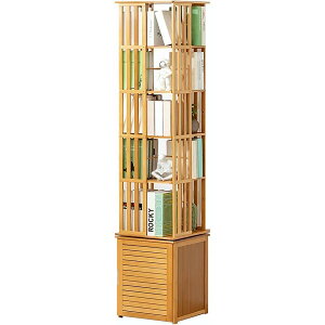 本棚 回転式本棚 飾り棚 回転ラック 絵本棚 飾り棚 回転本棚 コミックラック 移動式本棚 キャビネット付き コミック収納棚 コミック収納