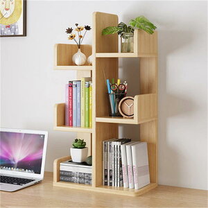 デスク上置棚 単純な学生の机の小さな本棚の子供たちの貯蔵収納ラックのオフィスブックのデスクトップベイウィンドウラック 多機能机の