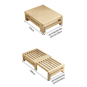 ソファベッド 木製 おしゃれ 伸長式 (110-200CM) 純粋な松材で作られています 北欧風 通気性 一人暮らし 簡単な組み立て (ナチュラル
