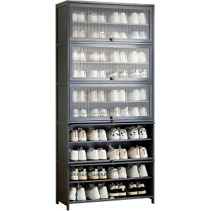 シューズラック シューズボックス 下駄箱 靴棚 靴箱 靴収納 靴入れ 靴置きクローゼット 省スペース 組み立て式 廊下 玄関収納 大容量 シ