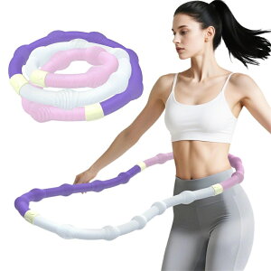 フラフープ ソフト ダイエット 静音設計 PVC ソフトスプリングフラフープ 折りたたみ式 ポータブル コンパクト 重い 多機能 ストライン訓練 有酸素運動 脂肪燃焼 ウエスト 背中 脚 胸 エクサ