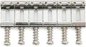 硬化鋼 ヴィンテージ ブリッジサドル Stratストラトエレキギター用 クローム(6個セット)