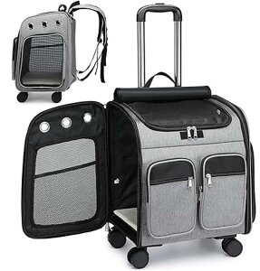 ペットキャリー キャスター付き 猫 猫用 キャリー カート 犬 小型犬 ペット リュックキャリーバッグ 折りたたみ 4way 通気性 散歩 旅行 通院 防災用