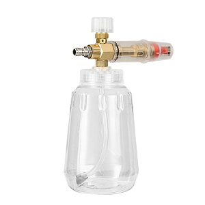 フォームキャノン 1.0L 洗車用フォームガン 洗車 シャンプー フォームガン イドポート設計 めもり線付き 注入が簡単 高圧洗浄機用 フォームガン 高発泡 ダイヤル付き 泡量調節可能