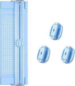 ペーパーカッター ミニ 裁断機 A4 対応 多機能 双方向 スライドカッター カード 厚紙 写真裁断 オフィス用 持ち運び便利 文房具 3個替え刃付き