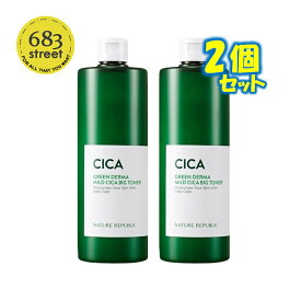 【Nature Republic / ネイチャーリパブリック】グリーン ダーマ マイルド シカ ビッグ トナー 500ml 2個 セット トナー CICA 大容量 化粧水 ネイリパ メンズ 保湿 スキンケア トラブル肌ケア シカ成分 水分補給 鎮静 美白 肌鎮静 鎮静シカ成分 韓国コスメ【楽天海外直送】