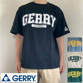 同時購入割 メンズ Tシャツ GERRY 半袖 天竺フロントCOLLEGEロゴプリント・袖プリント ワイド半袖 Tシャツ