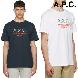 限定価格 APC アーペーセー A.P.C. メンズ Tシャツ 半袖 APC コットン ロゴTシャツ