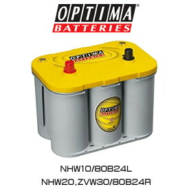 【送料無料】 OPTIMA（オプティマ）プリウス適応バッテリー Yellow top 80B24LR トヨタ　プリウス　ディープサイクル