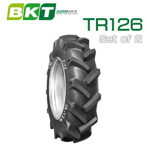 【6-14】BKT Tire・TR126 トラクター用バイアスタイヤ 2本セット TH5 グランフォース