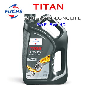 FUCHS �t�b�N�X �G���W���I�C�� TITAN SUPERSYN LONGLIFE SAE 5W-40 5L A602719805