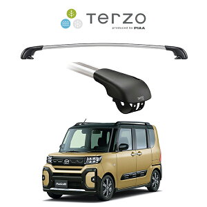 『車種別セット』Terzo テルッツオ ベースキャリア エアロバー シルバー ダイハツ タント ファンクロス DAIHATSU TANTO FUN CROSS LA65 キャリアラック ルーフラック