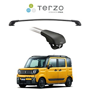 『車種別セット』Terzo テルッツオ ベースキャリア エアロバー ブラック スズキ スペーシアギア SUZUKI Spacia GEAR MK53S キャリアラック ルーフラック