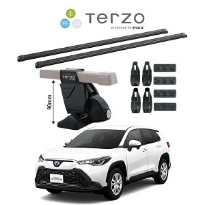 『車種別セット』Terzo テルッツオ ベースキャリア スクエアバー トヨタ カローラクロス TOYOTA COROLLA CROSS ルーフレール無車 キャリアラック ルーフラック
