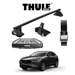 MAZDA CX-30 DM#�n �}�c�_ CX-30 THULE �X�[���[�x�[�X�L�����A �X�N�G�A�o�[ �L�����A�o�X�P�b�g Canyon 859XT �X�g���b�v �Z�b�g DIY �A�E�g�h�A