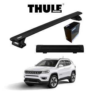 �W�[�v JEEP �R���p�X COMPASS �E�B���O�o�[ EVO �i�u���b�N�j �X�m�[�p�b�N�G�N�X�e���_�[ �i�u���b�N�j �w�Ԏ�ʃZ�b�g�xTHULE Base carriers �i�X�[���[�x�[�X�L�����A�j �L�����A���b�N �p�[�c