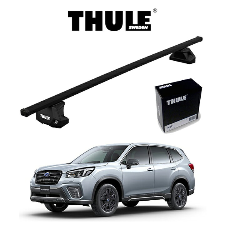 楽天市場 スバル フォレスター Sk系 ルーフレール無し車 スクエアバー ルーフラック 車種別セット Thule Base Carriers スーリーベースキャリア キャリアラック パーツ 6degrees Online